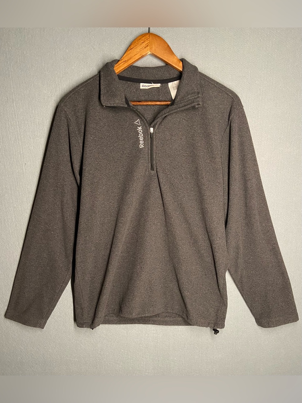 Reebok Men’s Dark Charcoal Zip-Up Pullover